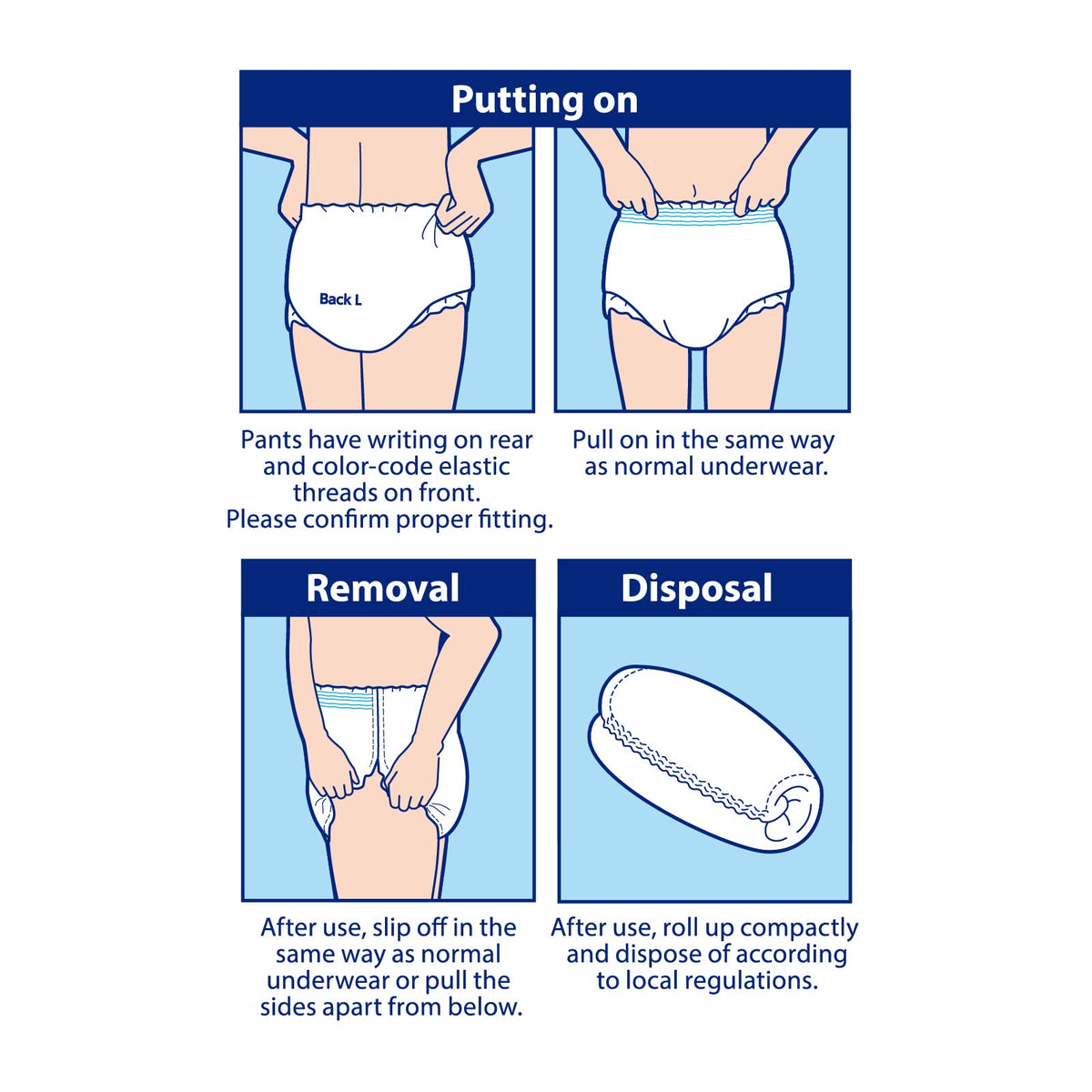Adult Incontinence Underwear, Unisex, Large, 16 Count C368