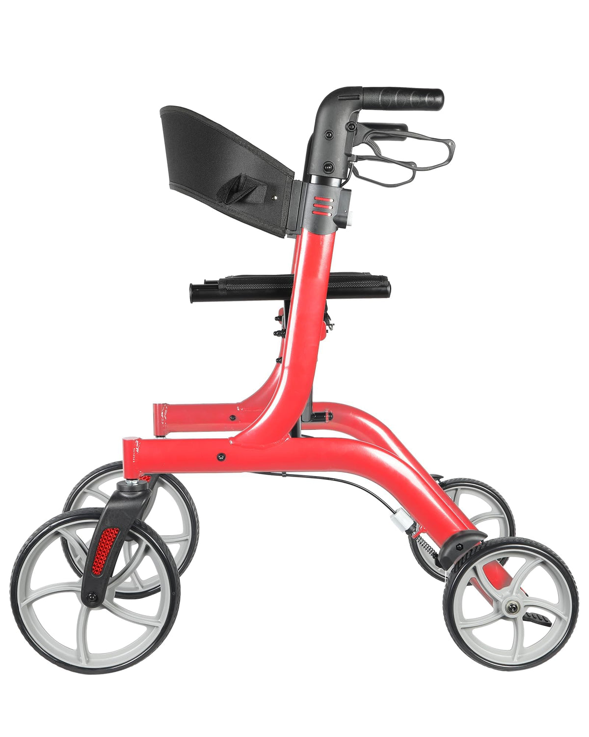 Foldable Rollator Walker with Seat, 19 lbs Lightweight, 10-Inch Wheels R40166