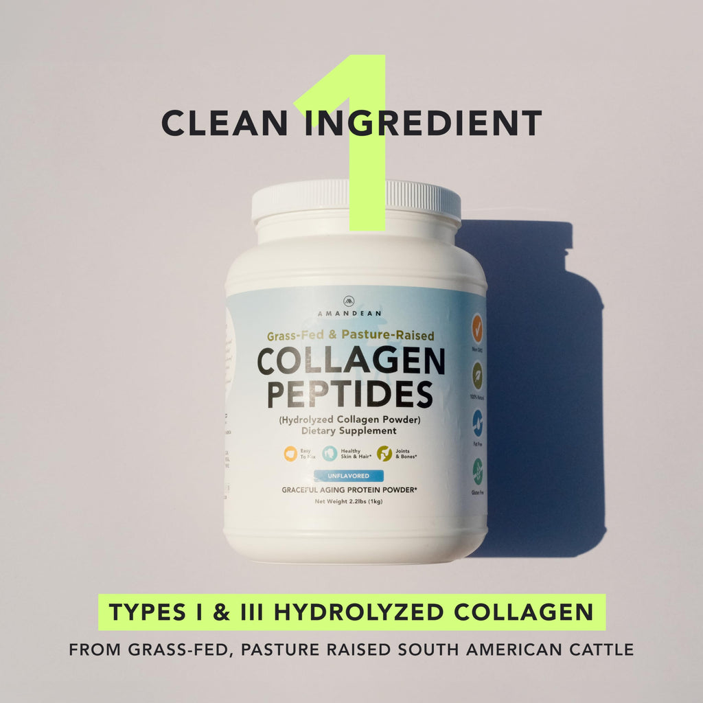 Collagen Peptides Powder, Grass-Fed, Hydrolyzed, Type 1 & 3, 1kg P26319