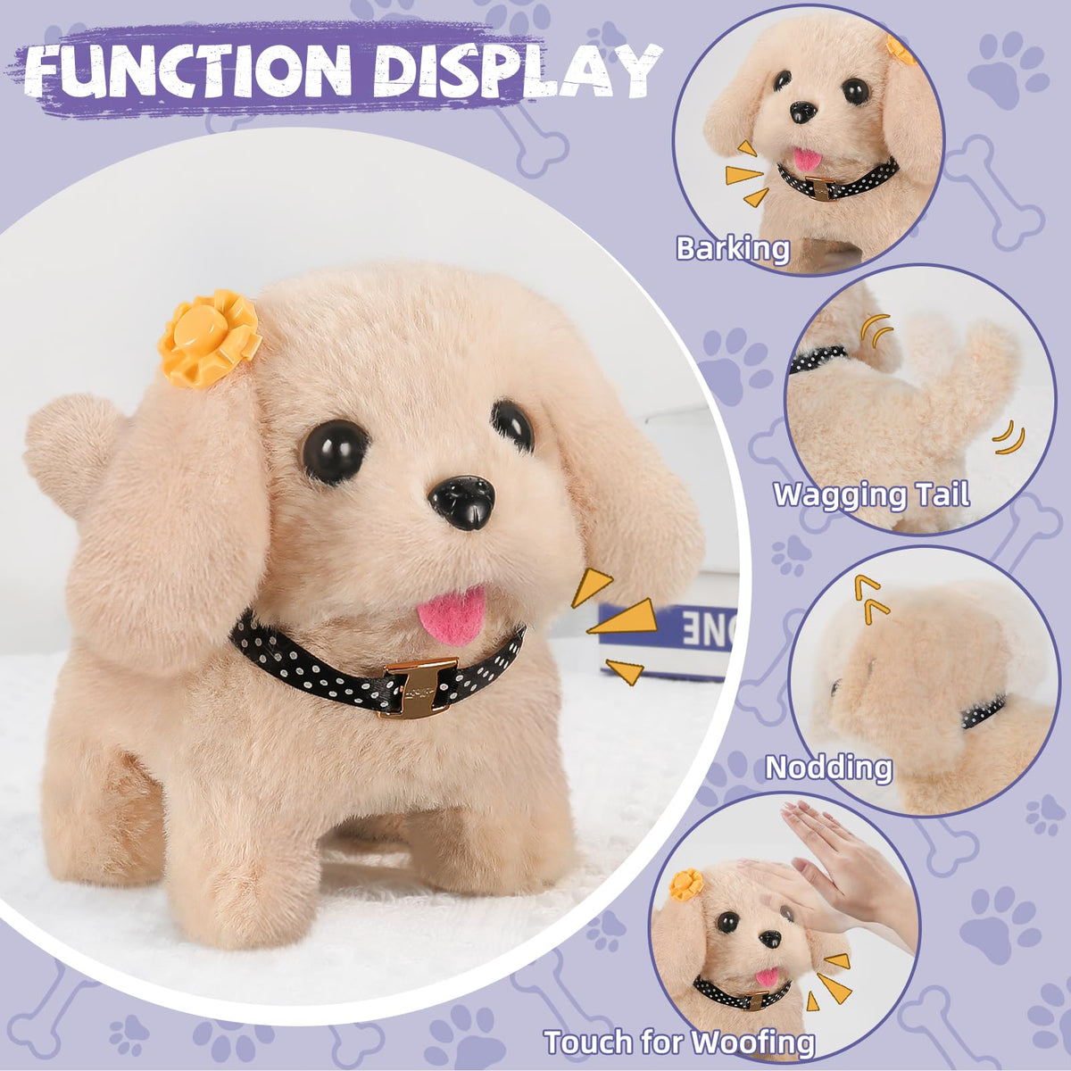 16 Pcs Robot Dog Toys for Girls H281173