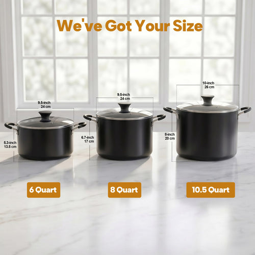 10.5 Quart Non Stick Stock Pot with Lid X8892