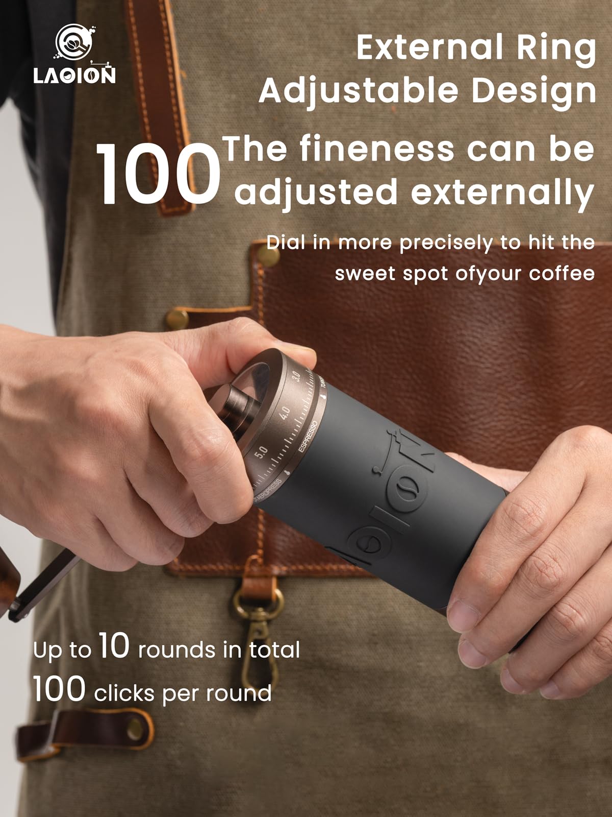 Manual Coffee Grinder with Straight Handle R748