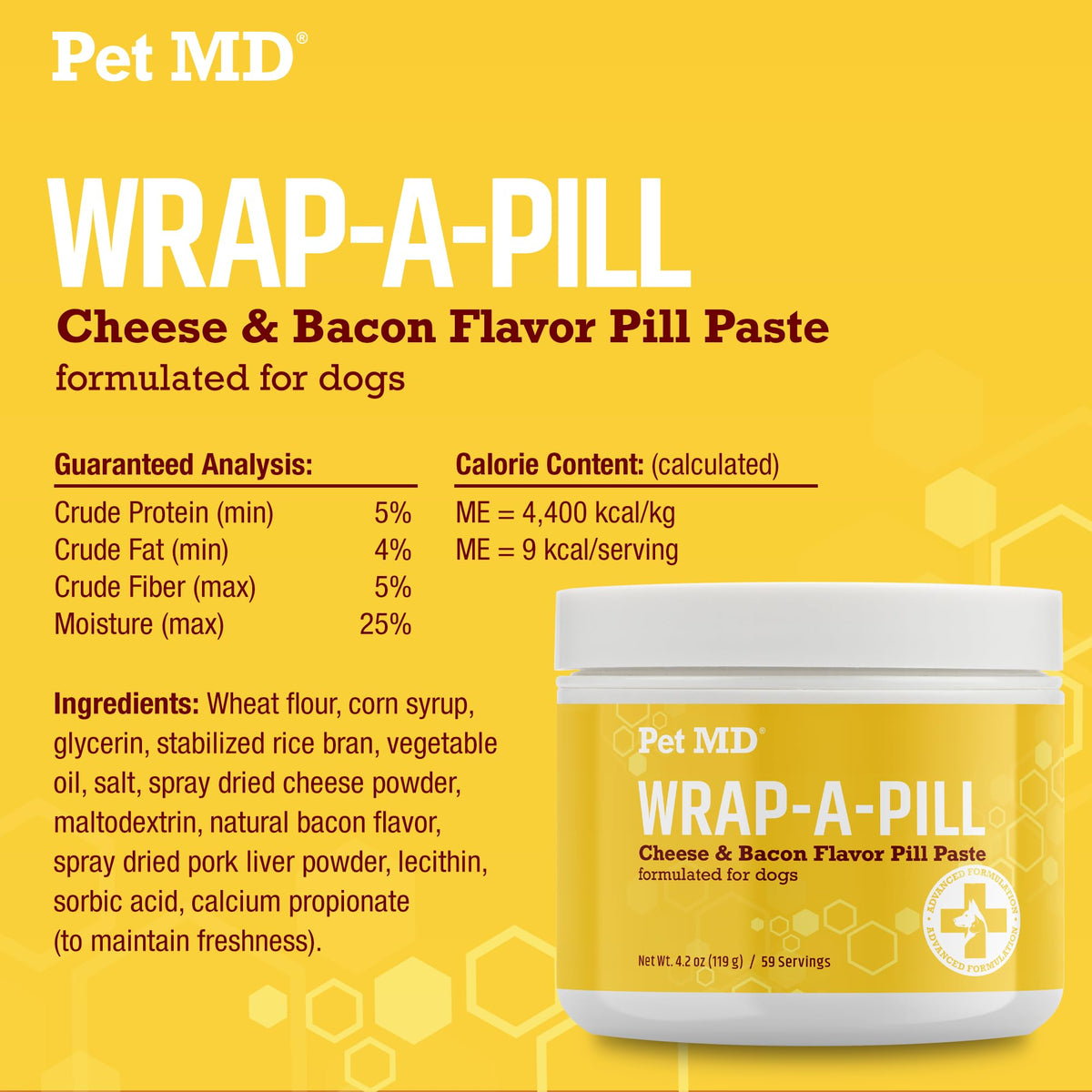 Cheese & Bacon Flavor Pill Paste for Dogs 4.2 oz S39450