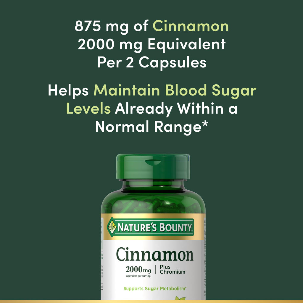 Cinnamon 2000mg Plus Chromium 60 Capsules G3569
