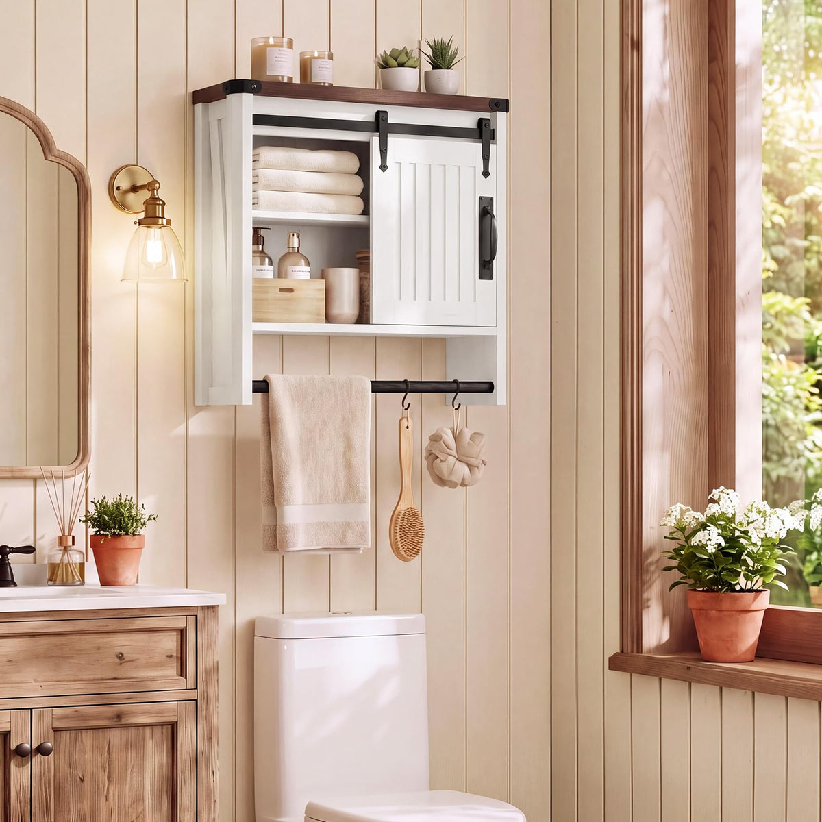 Bathroom Wall Cabinet with Sliding Door G507444