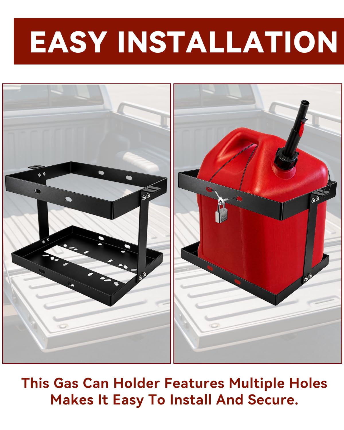 5 Gallon Gas Can Holder with Anti-Theft Lock Y200694