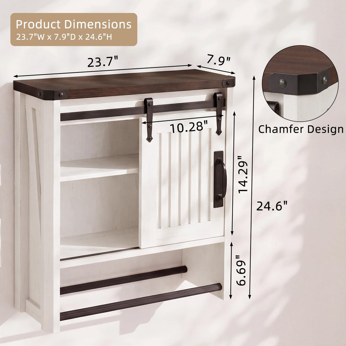 Bathroom Wall Cabinet with Sliding Door G507444