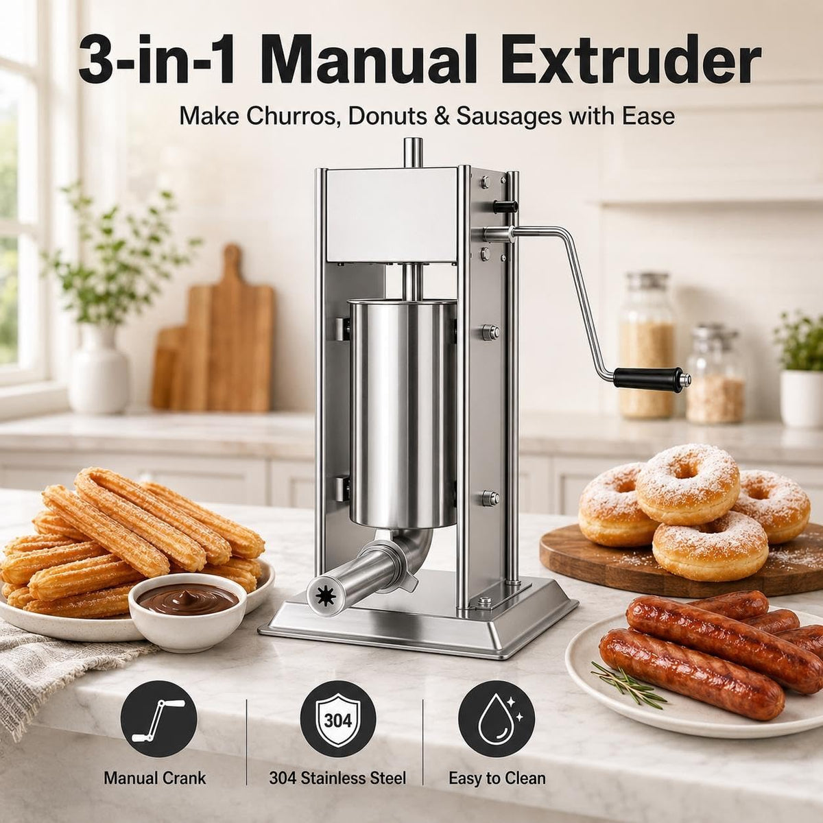 3L Sausage Stuffer and Churro Machine T522