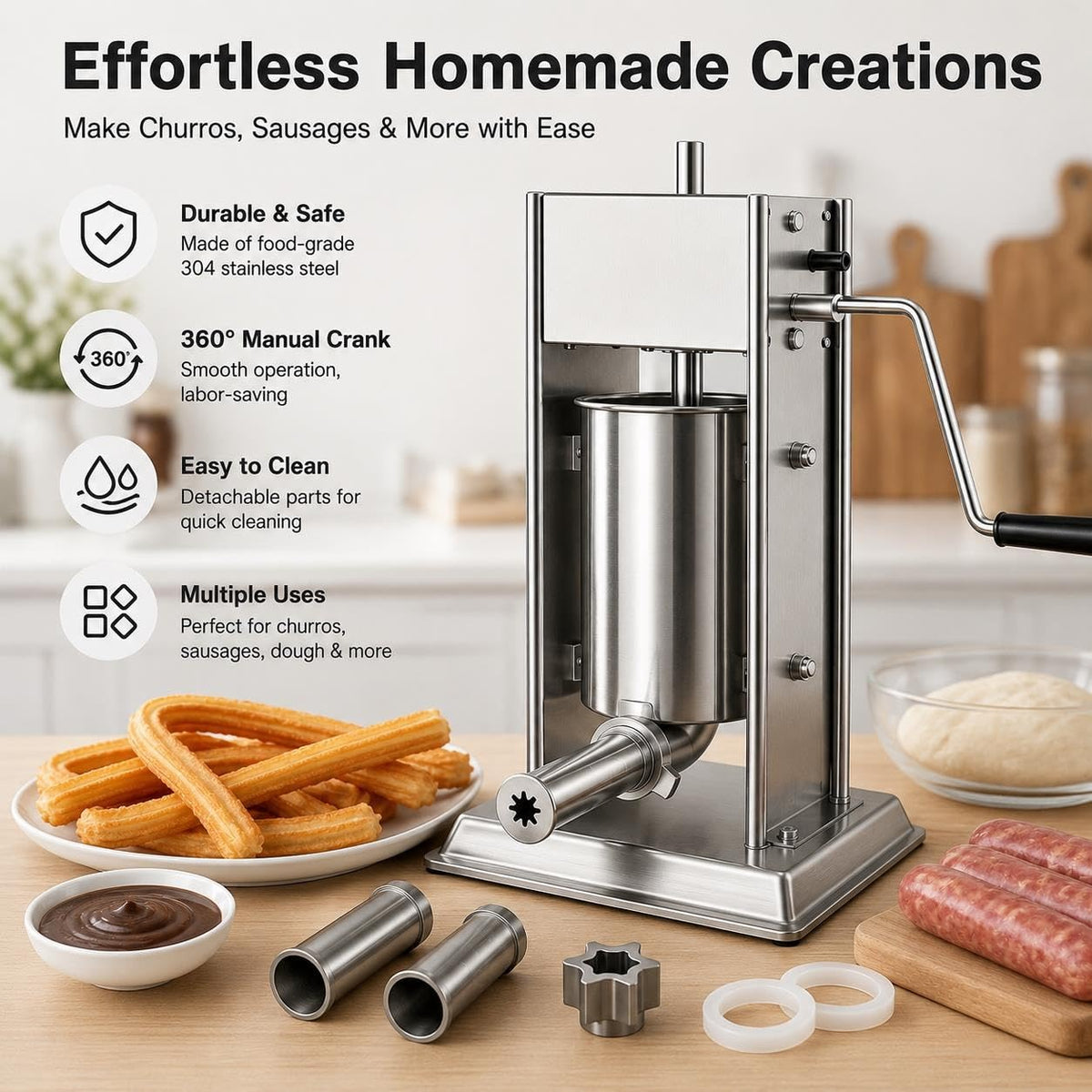 3L Sausage Stuffer and Churro Machine T522