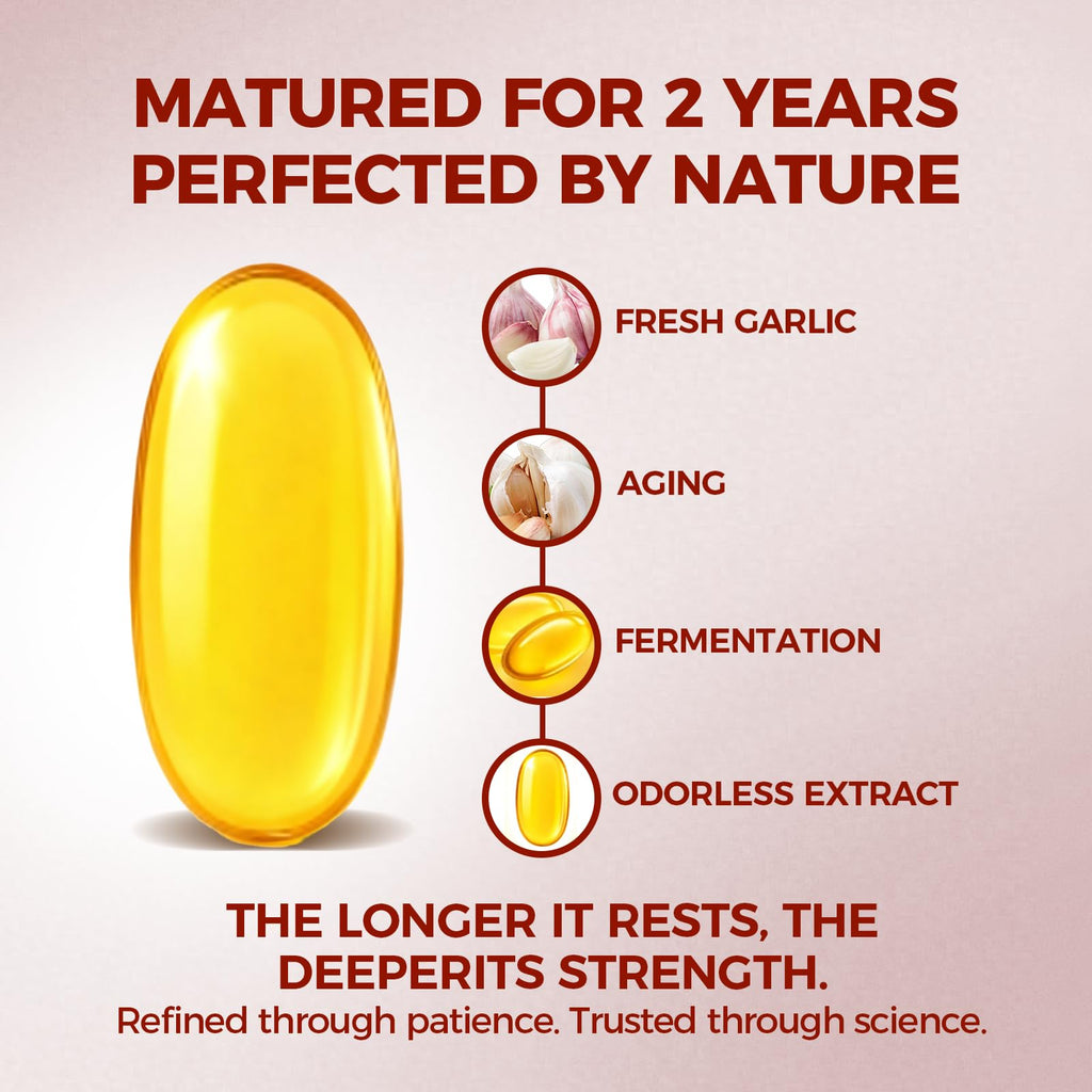 Odorless Aged Garlic Extract Capsules 7500, 300 Count K6327