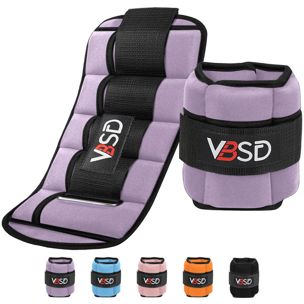 Adjustable Ankle Weights 10lb 1 Pair Lavender R4556
