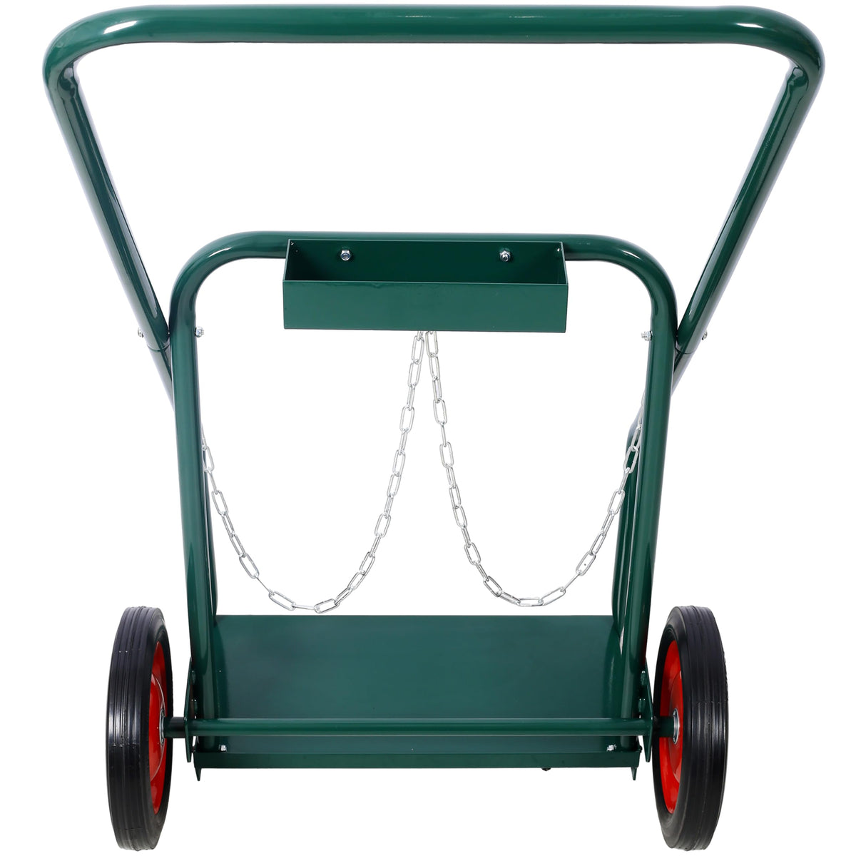440 lb Capacity Welding Cylinder Hand Truck with 10-Inch Solid Rubber Wheels S36433