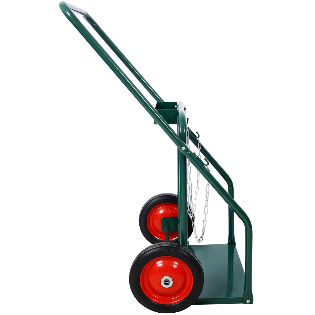 440 lb Capacity Welding Cylinder Hand Truck with 10-Inch Solid Rubber Wheels S36433