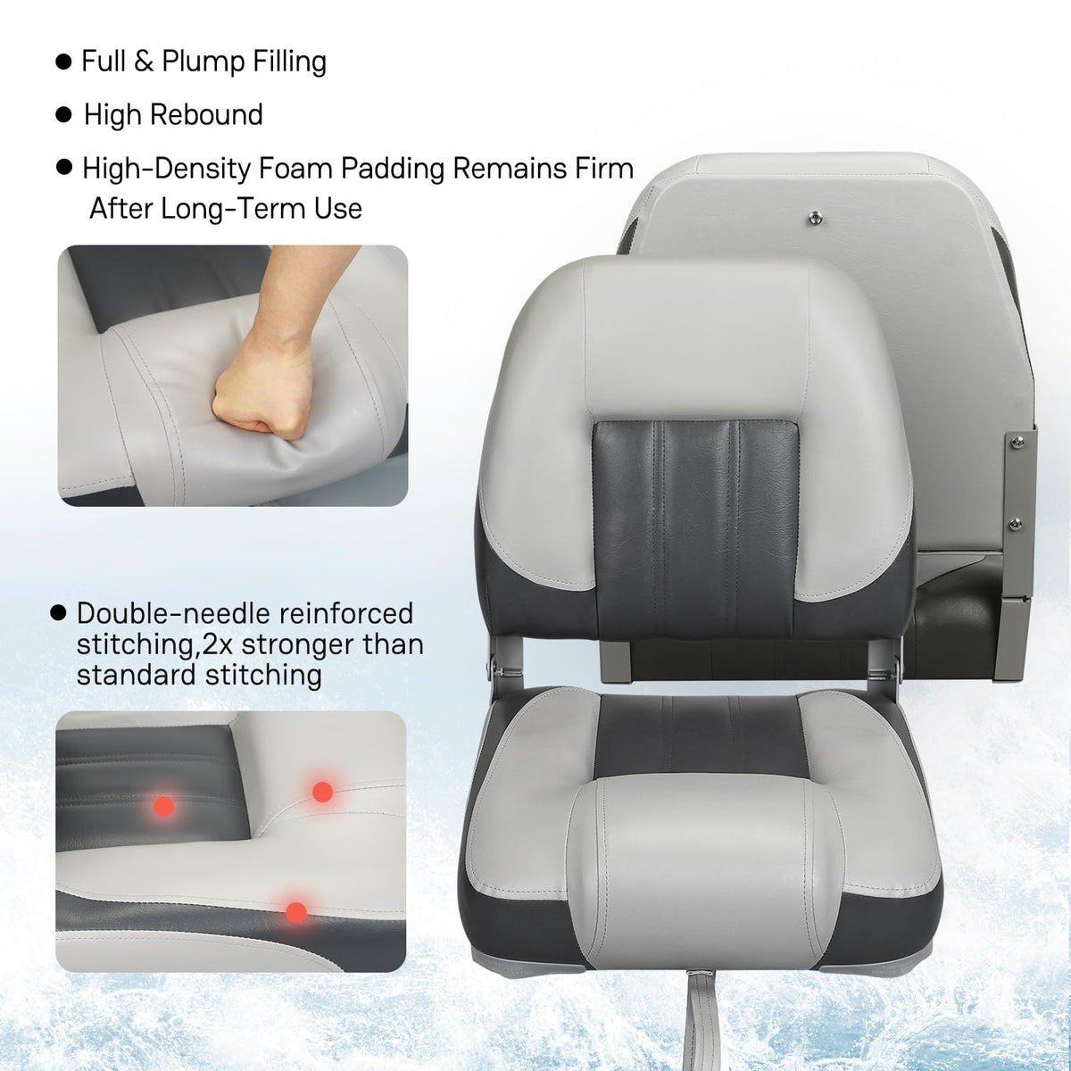2 Pack Folding Boat Seats D431431