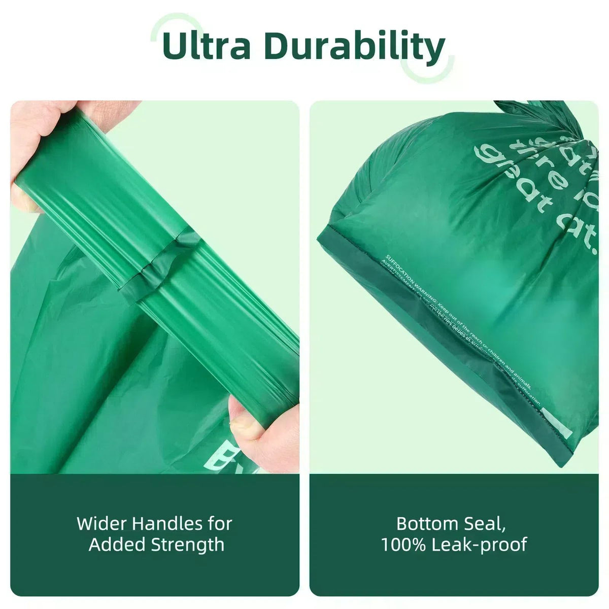 125 Count Large Unscented Cat Poop Bags with Handles W829