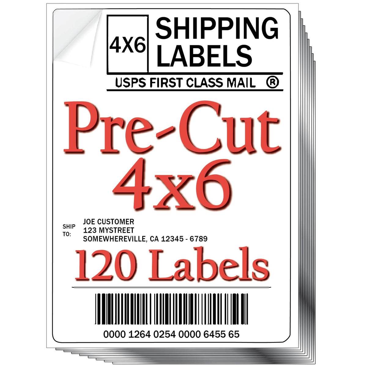 4x6 Shipping Labels for Inkjet and Laser Printers 120 Pack N612283