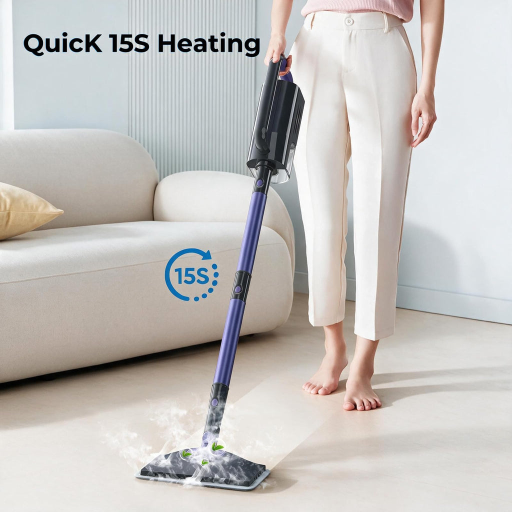 6-in-1 Lightweight Steam Mop with 23FT Cable U256887