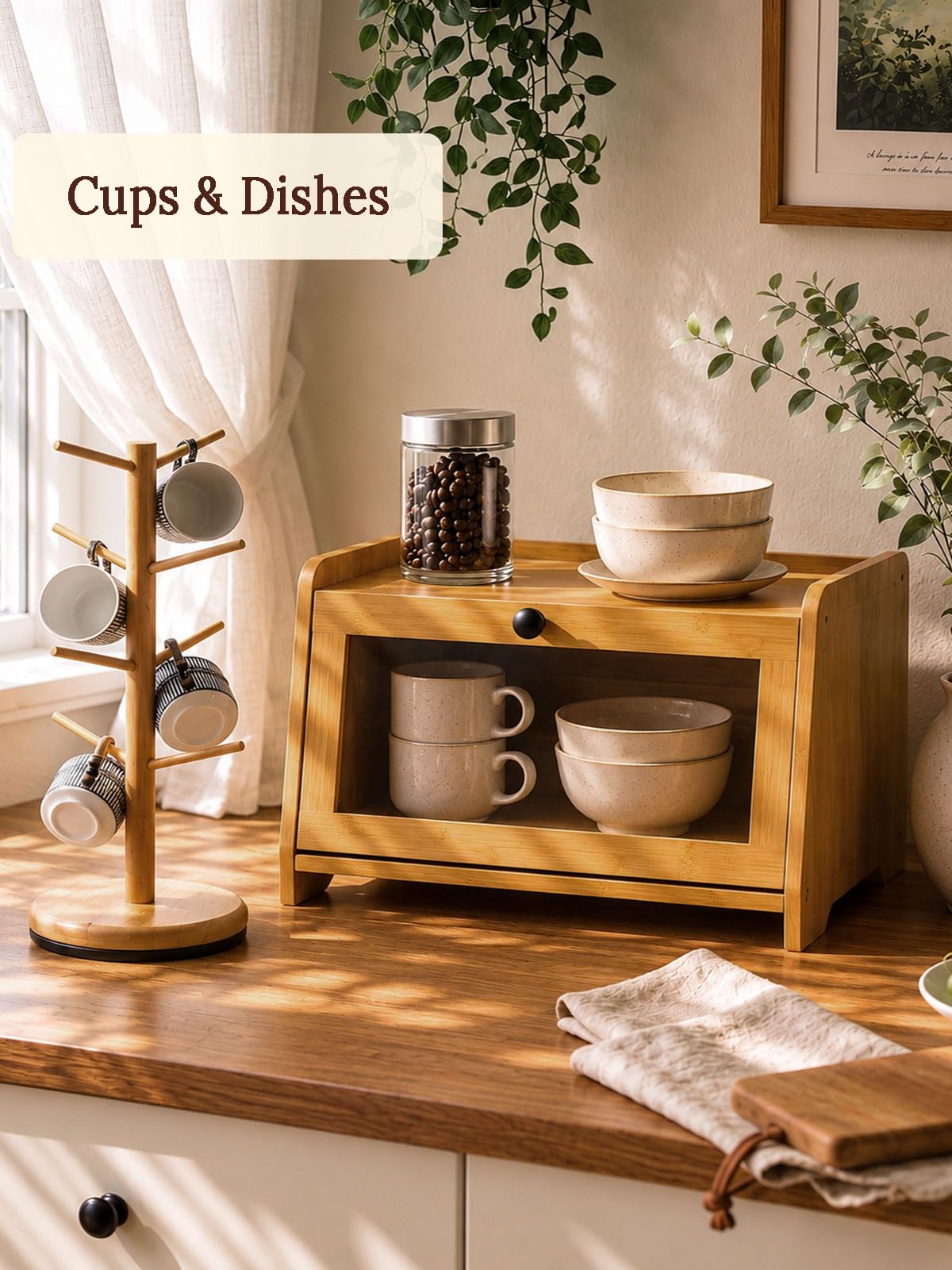 Bread Box with Top Shelf, 1 Tier Q547899