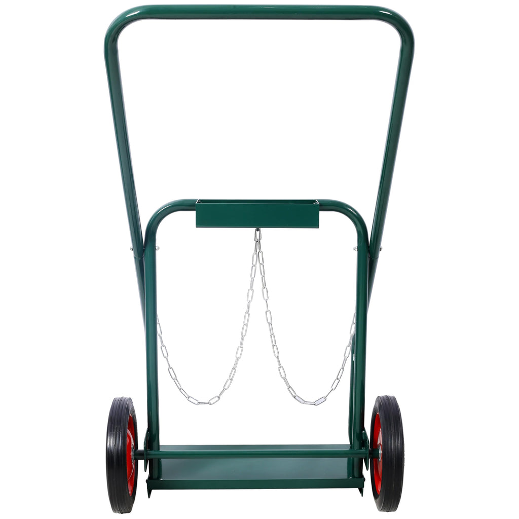 440 lb Capacity Welding Cylinder Hand Truck with 10-Inch Solid Rubber Wheels S36433