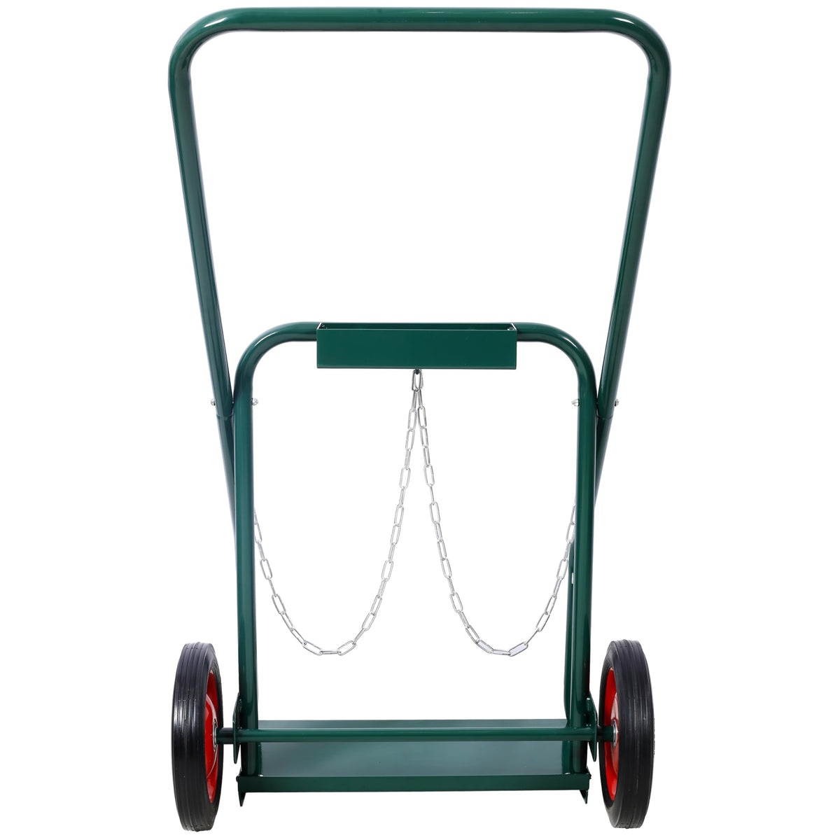 440 lb Capacity Welding Cylinder Hand Truck with 10-Inch Solid Rubber Wheels S36433