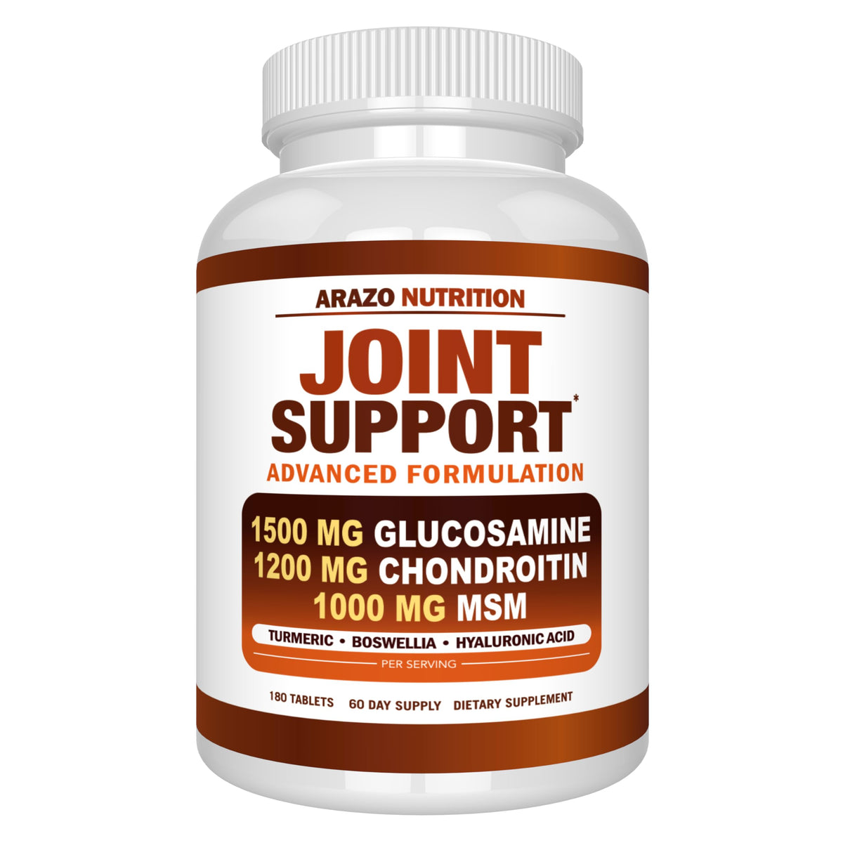 Glucosamine Chondroitin Turmeric MSM Boswellia Joint Support Supplement 180 Tablets R7638