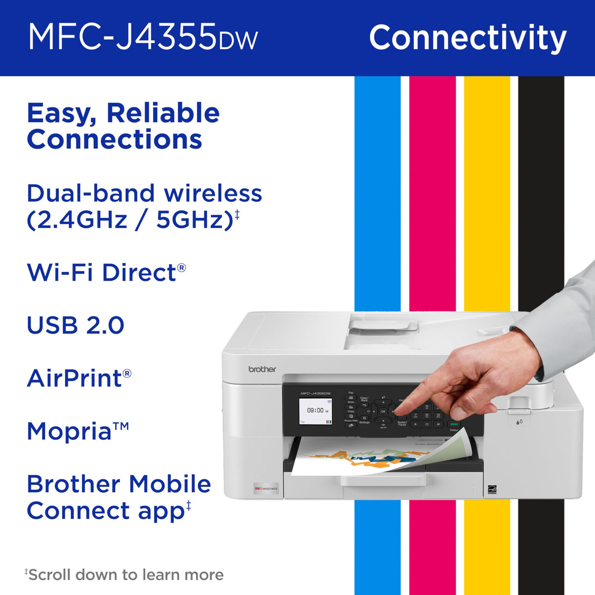 Wireless Color Inkjet All-in-One Printer with Color Display and Manual Feed Slot I267