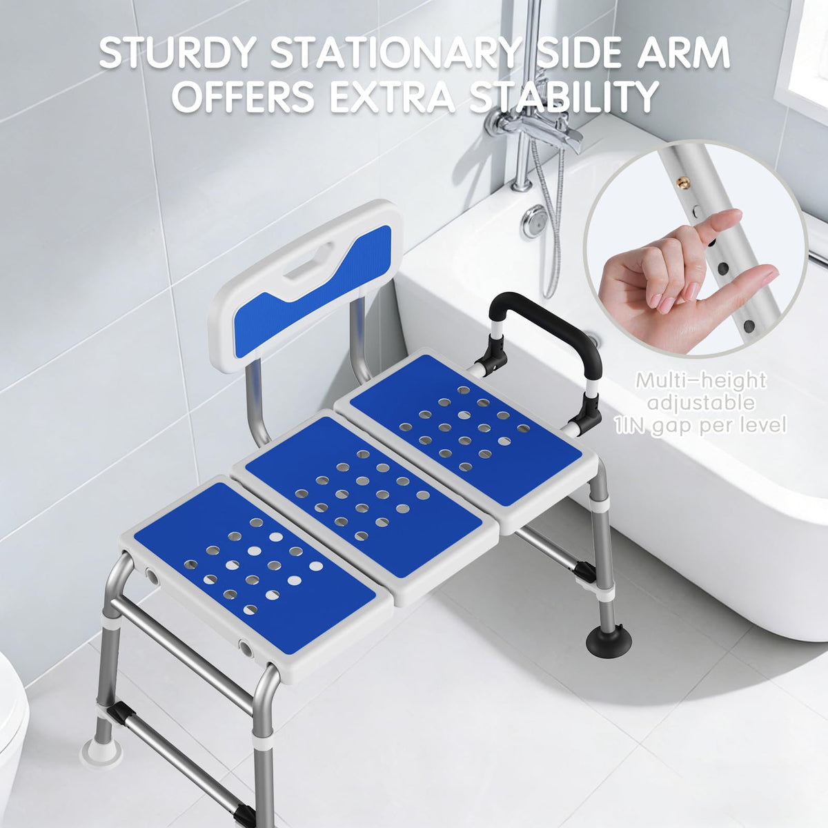 Heavy-Duty Adjustable Bathtub Transfer Bench H562