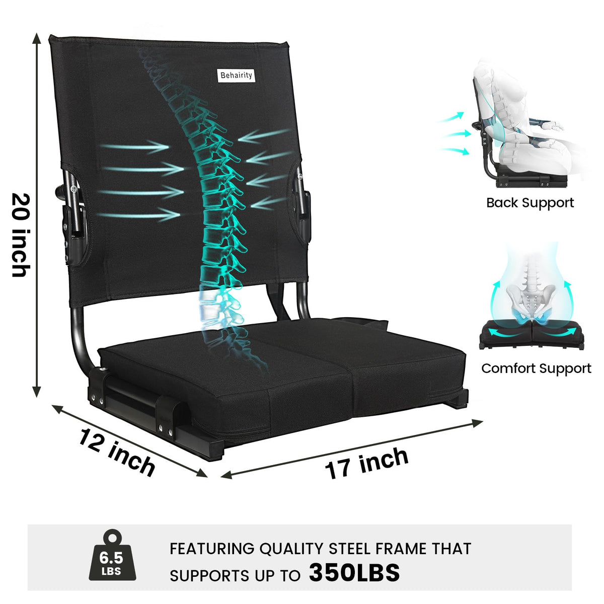 Portable Folding Stadium Seat with High Back P141