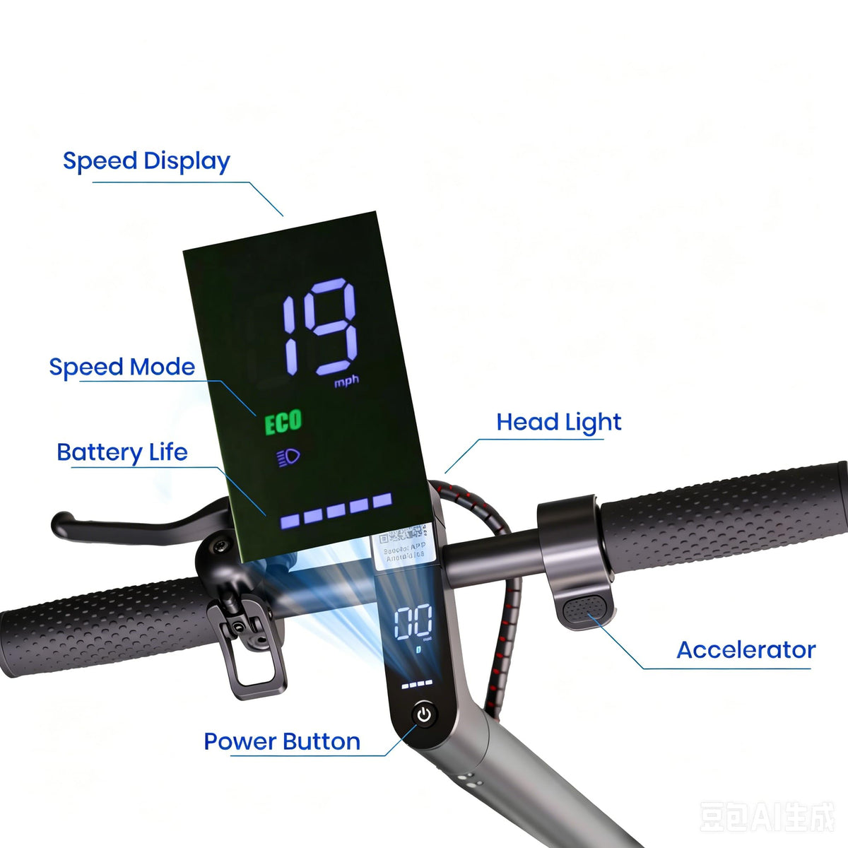 Electric Scooter with 350W/500W Motor, 8.5" Solid Tires, Foldable T61739