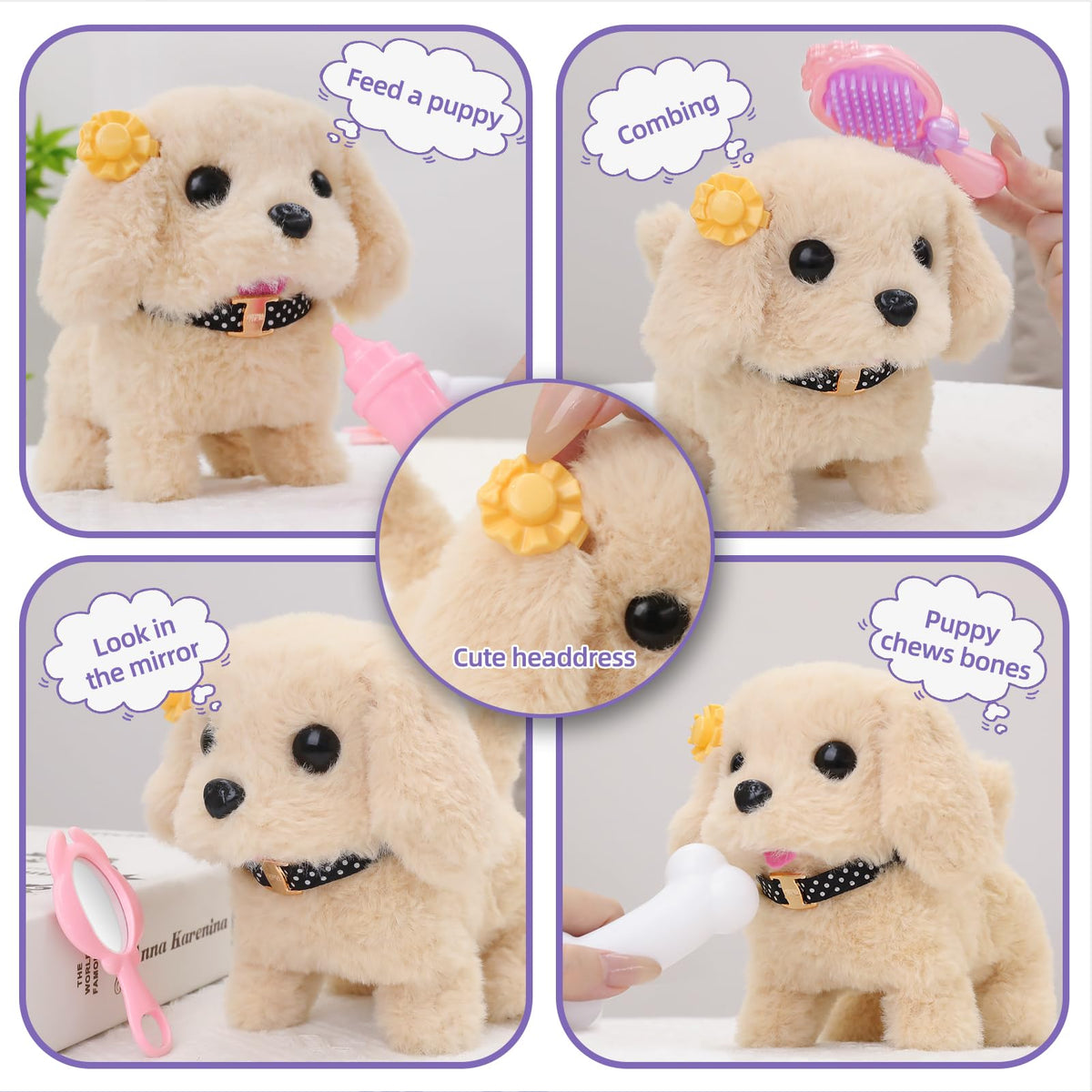 16 Pcs Robot Dog Toys for Girls H281173