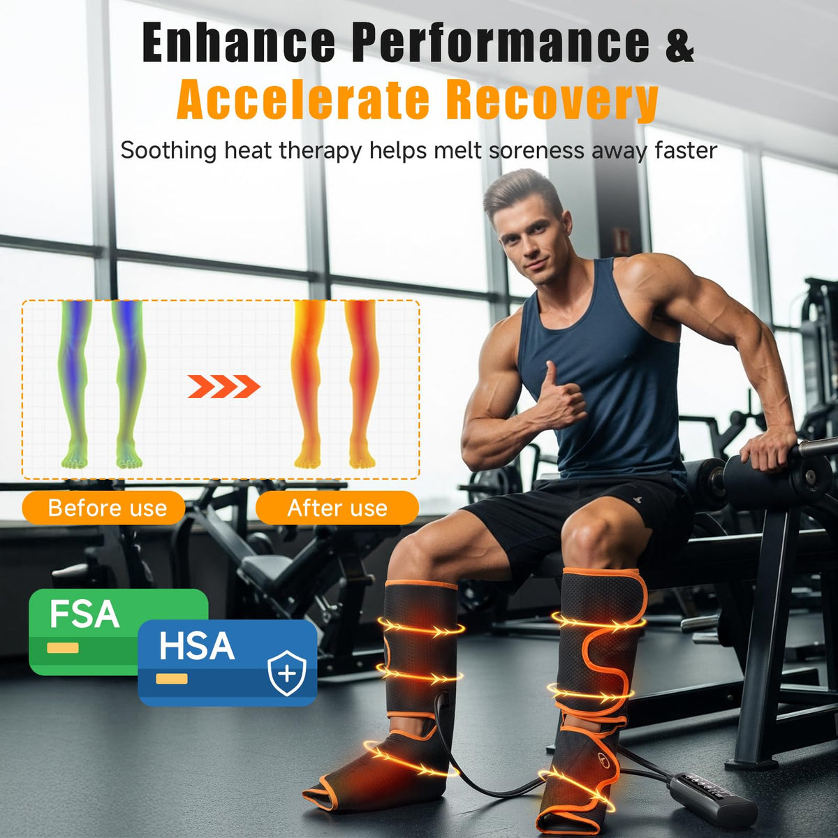 Leg Compression Massager with Heat S9302
