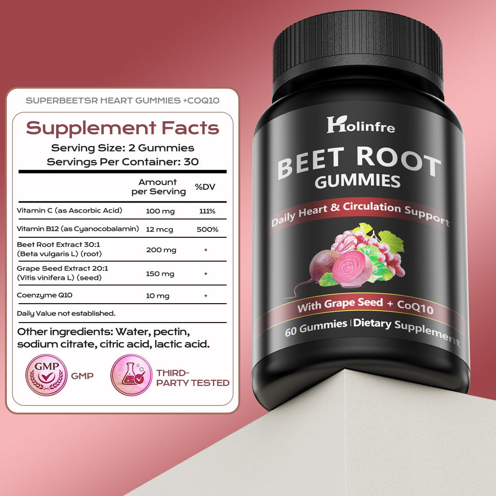 Beet Root Gummies with Grape Seed & CoQ10 V941462