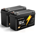 12V 10Ah Lithium LiFePO4 Battery 2 Packs T57649
