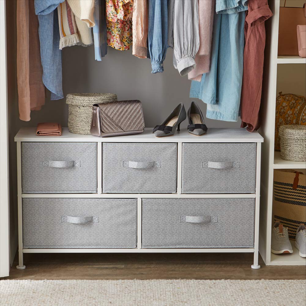 White 5-Drawer Fabric Storage Organizer C267325