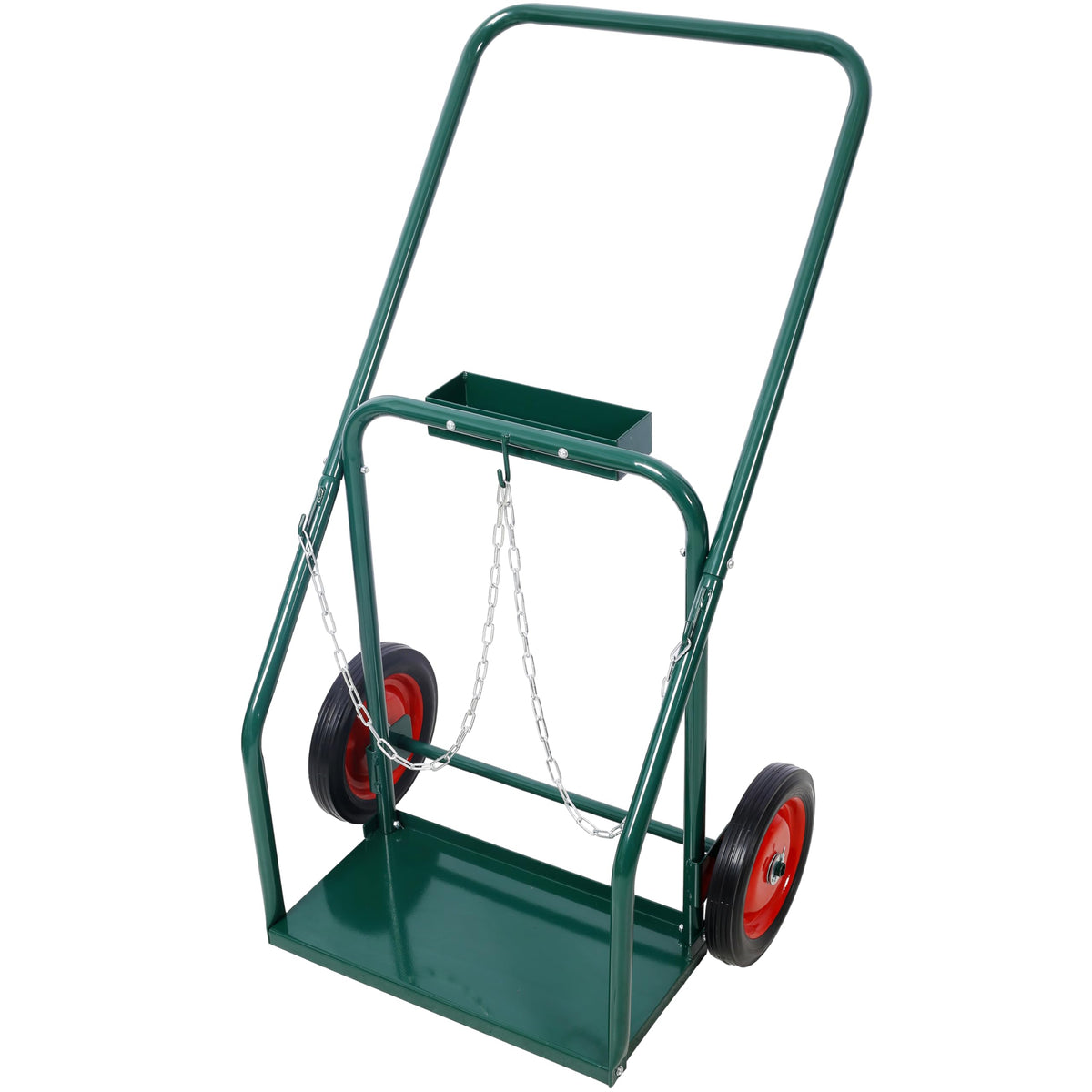 440 lb Capacity Welding Cylinder Hand Truck with 10-Inch Solid Rubber Wheels S36433