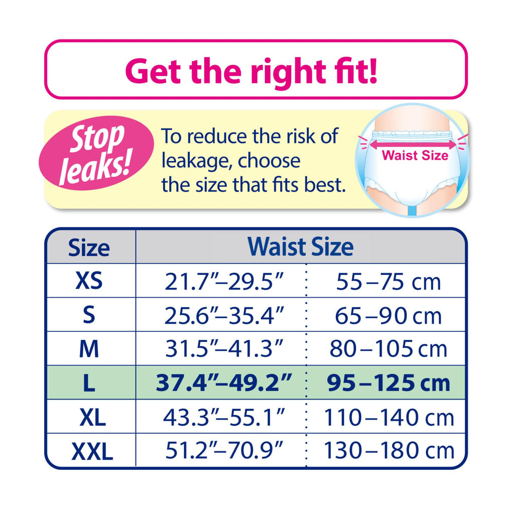 Adult Incontinence Underwear, Unisex, Large, 16 Count C368