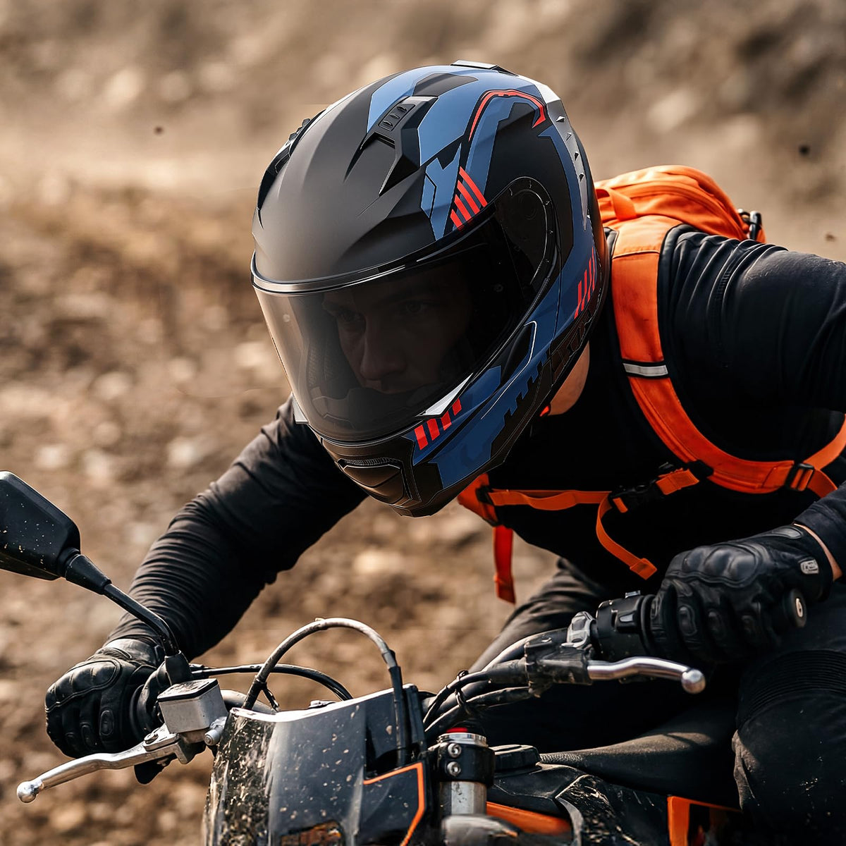 DOT Approved Adult Motocross Helmet with Clear Visor H232695
