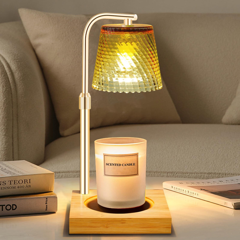 Height Adjustable Dimmable Candle Warmer Lamp with Timer Y88457