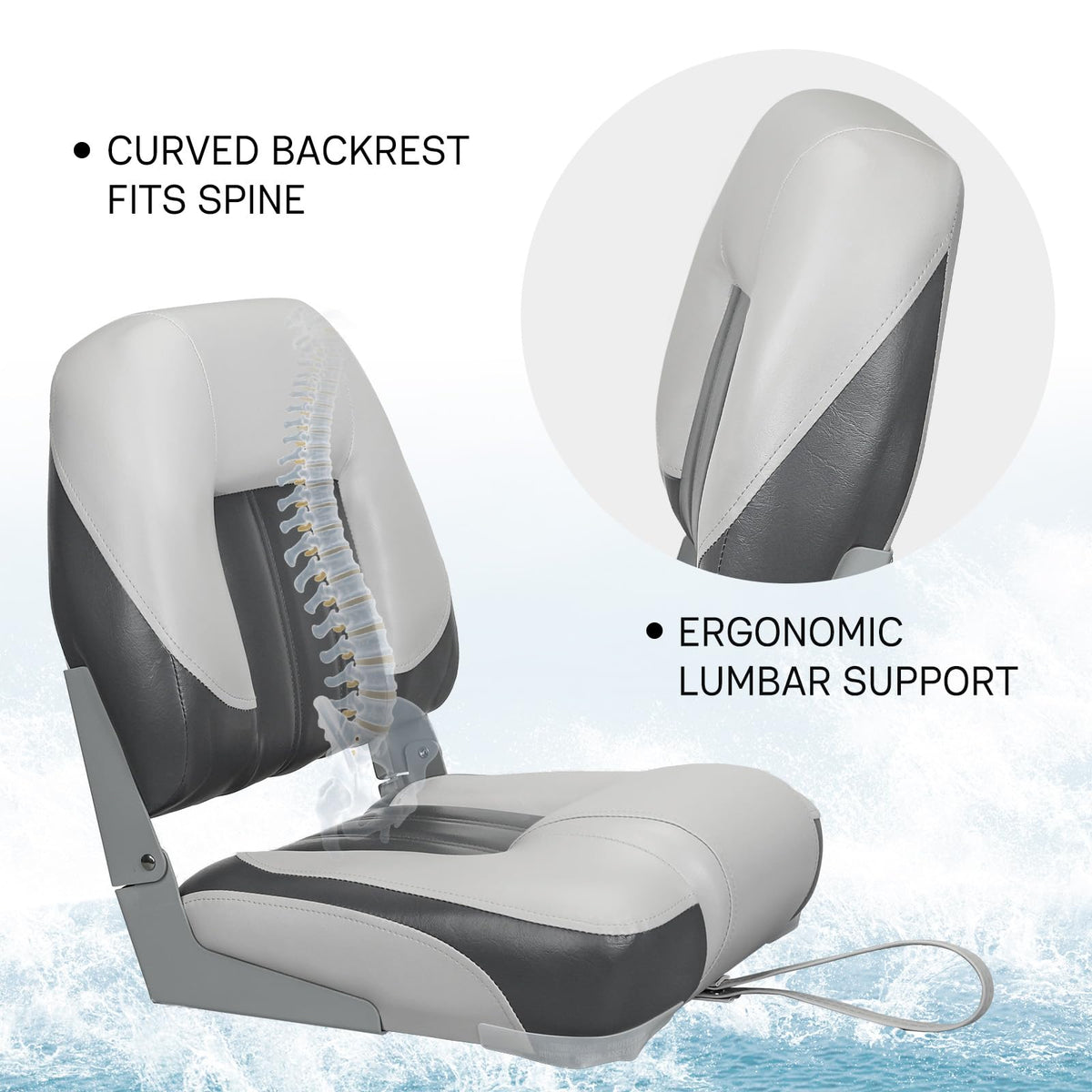 2 Pack Folding Boat Seats D431431