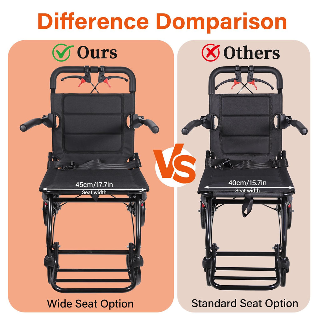 Lightweight Foldable Transport Wheelchair A1238