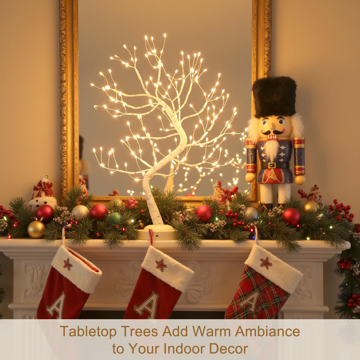 Warm White 108 LED Artificial Birch Tree Lights T128