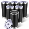 6 Pack 20oz Stainless Steel Insulated Tumbler with Lid R893