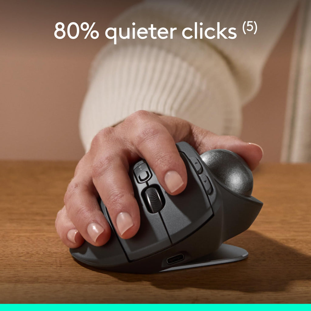 Wireless Trackball Mouse USB C Graphite X49827