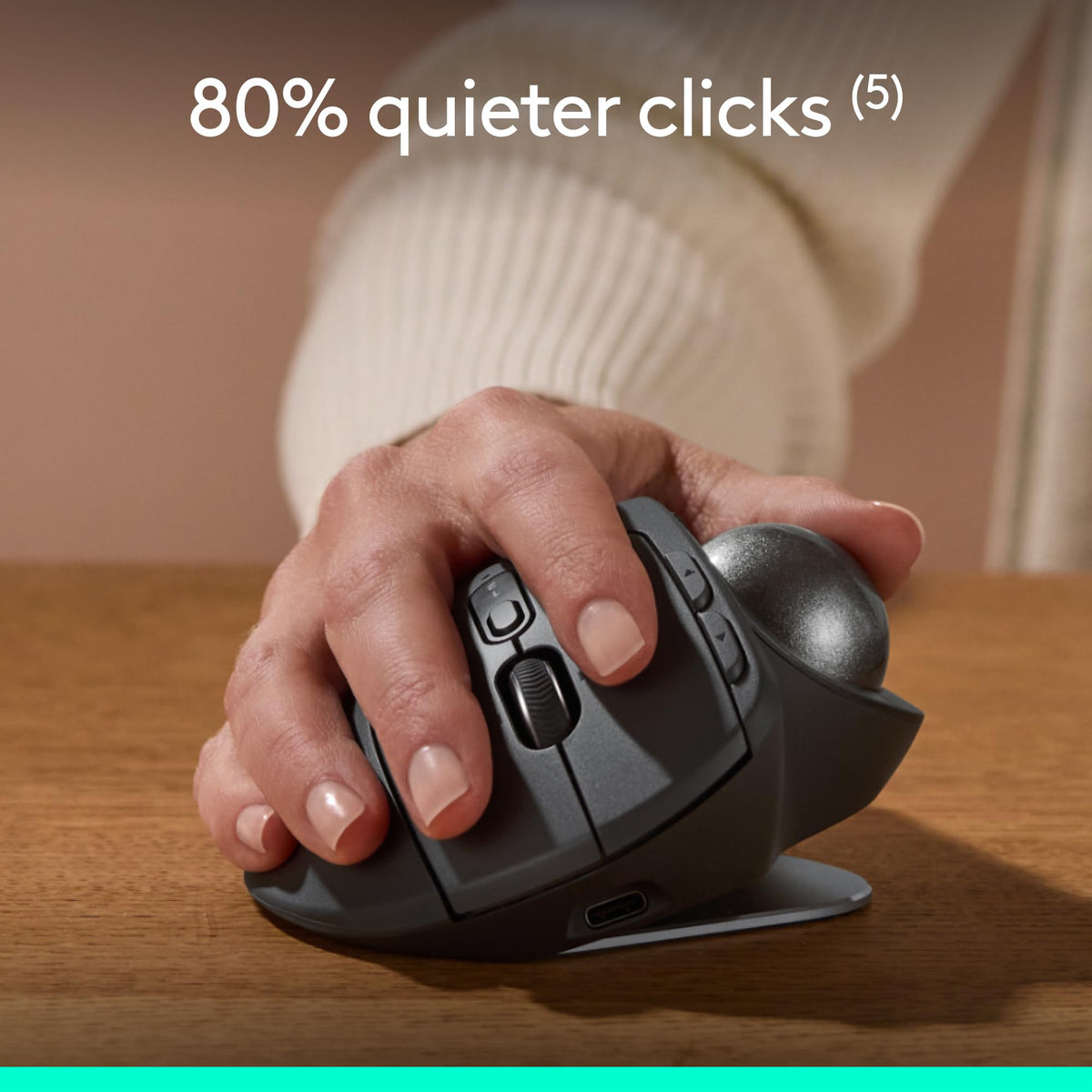 Wireless Trackball Mouse USB C Graphite X49827