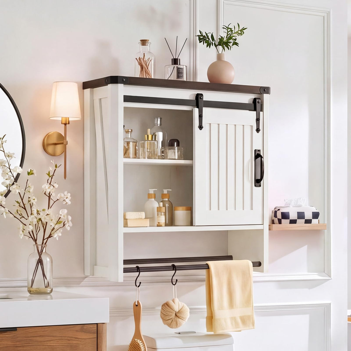 Bathroom Wall Cabinet with Sliding Door G507444