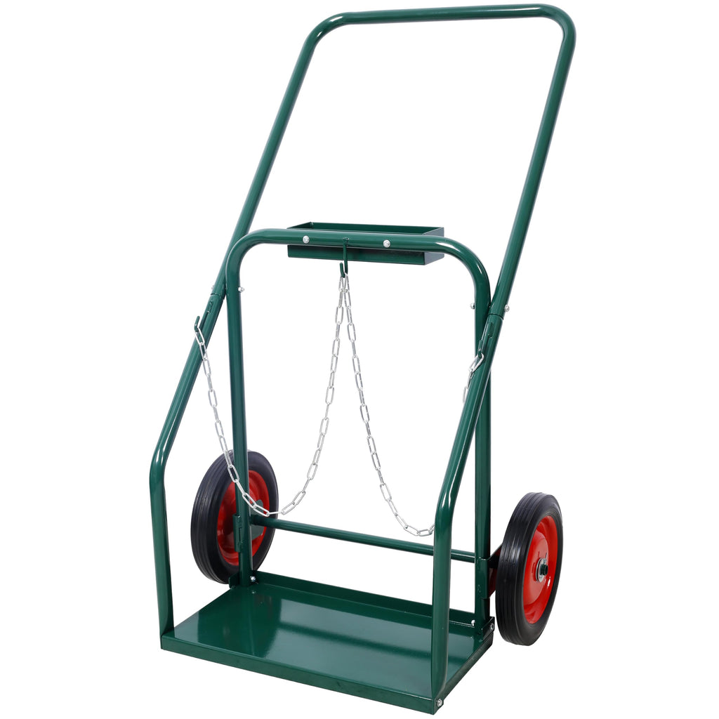 440 lb Capacity Welding Cylinder Hand Truck with 10-Inch Solid Rubber Wheels S36433