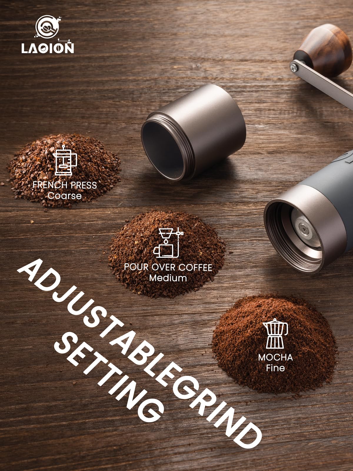 Manual Coffee Grinder with Straight Handle R748