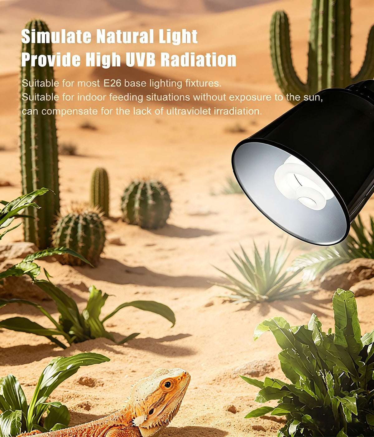 E26 Reptile UVB Light Bulb 26W 2-Pack H1309