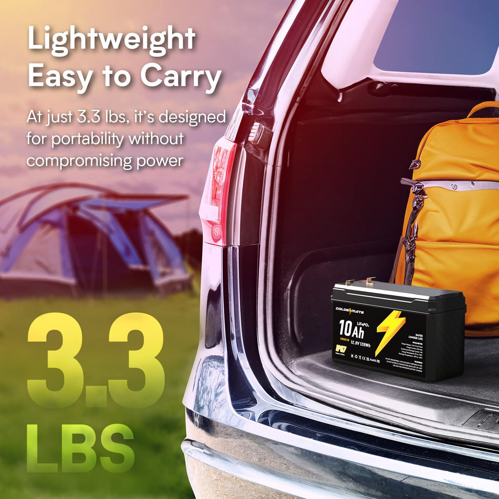 12V 10Ah Lithium LiFePO4 Battery 2 Packs T57649