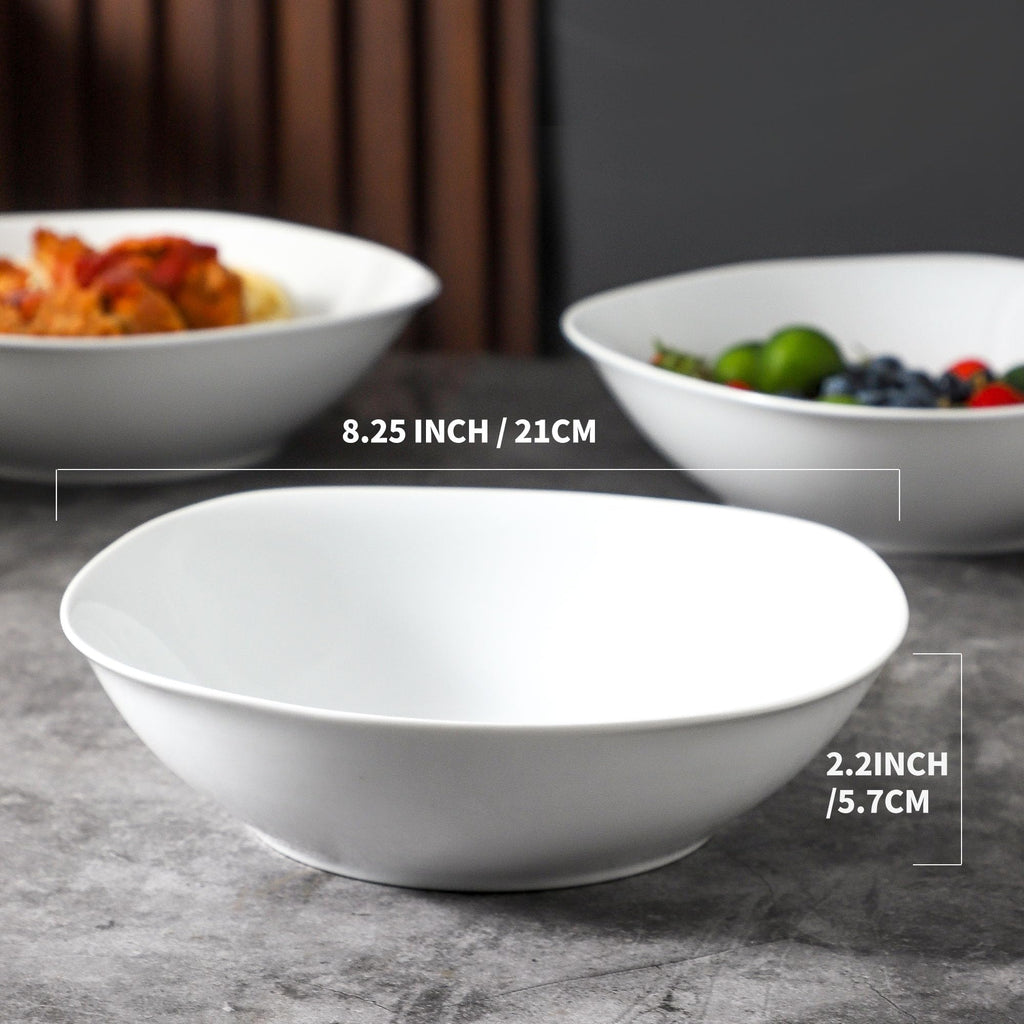 4 Pc 35 oz Porcelain Pasta Bowls V450